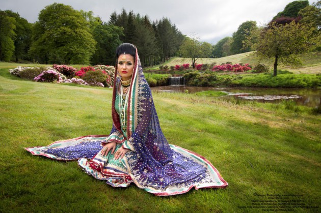 Asian Bride at Harburn House Country Estate in West Lothian