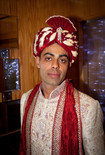 Asian Pakistan wedding bridegroom with turban