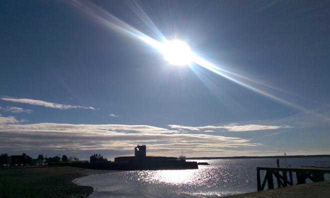 Solar eclipse over Broughty Ferry Castle, Dundee