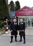 Groom and Best Man at Landmark Hotel Dundee