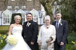 Bride and Groom and Parents at Landmark Hotel Dundee