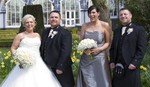 Bride and Groom with Best man and Bridesmaid at Landmark Hotel Dundee