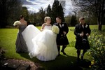 Bride and Groom with Best man and Bridesmaid at Landmark Hotel Dundee