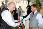 Bride and groom at handfasting