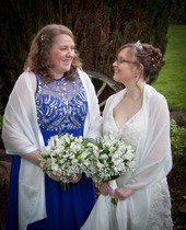 Bride and Bridesmaid at St Michaels Inn, Fife
