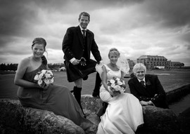 Bridal party at the Swilcan Bridge, The Old Course, St Andrews