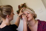 Bride and Bridesmaids getting ready at home - Dundee Wedding Photography