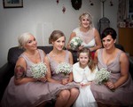 Bride and Bridesmaids getting ready at home - Dundee Wedding Photography