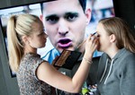 Michael Buble paid a visit during the makeup session at the Photoshoot at the Malmaison Hotel, Dundee