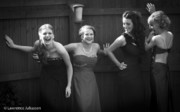 Girls laughing at prom night